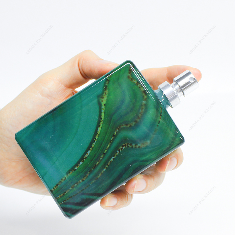 Green Glass Perfume Bottle